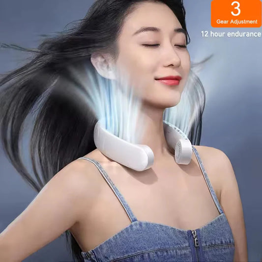 New Mini Neck Fan Portable Bladeless Hanging